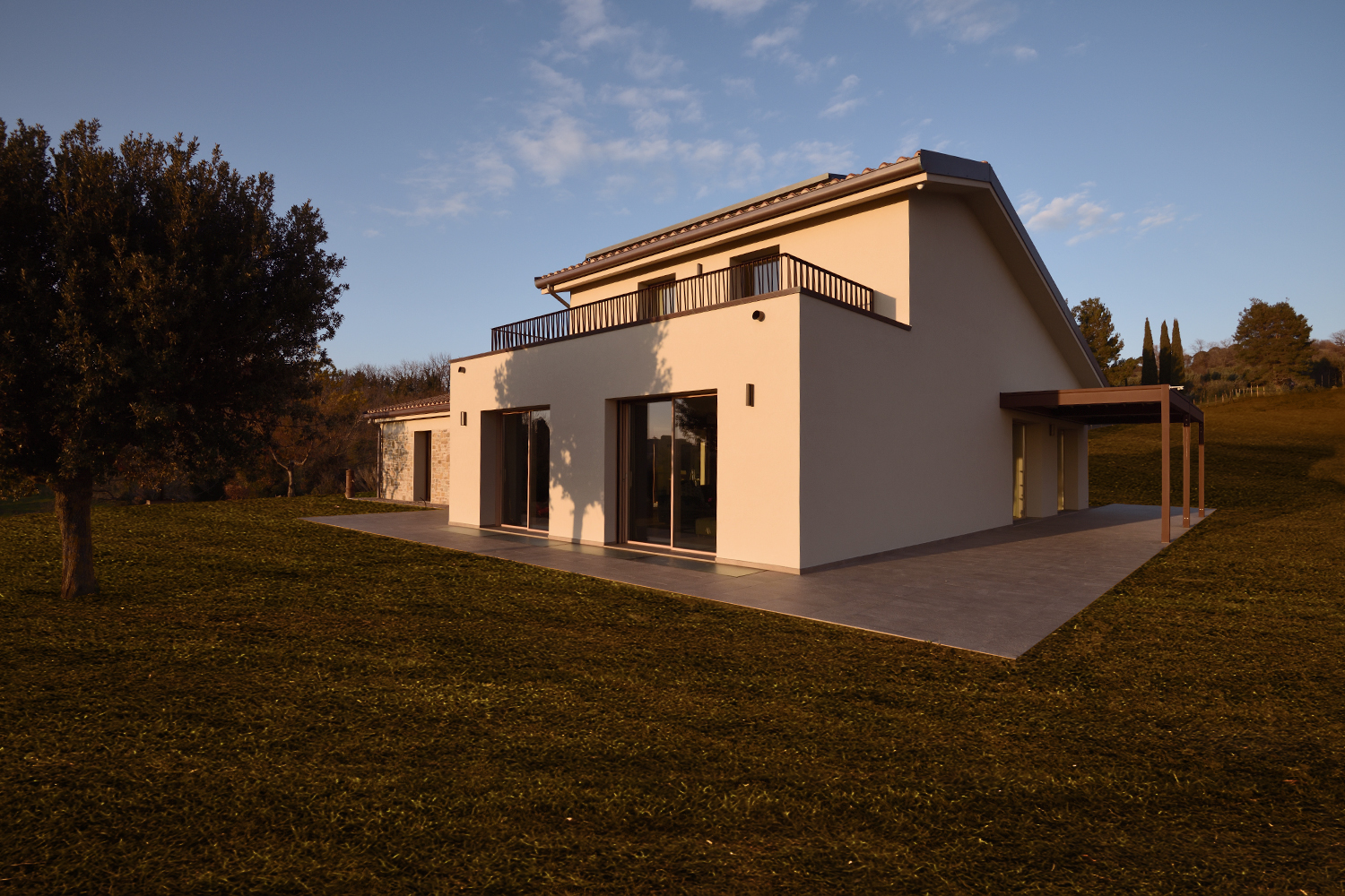 villa emma: progetto di architettura e interior per una nuova abitazione unifamiliare a Casale Marittimo in Toscana