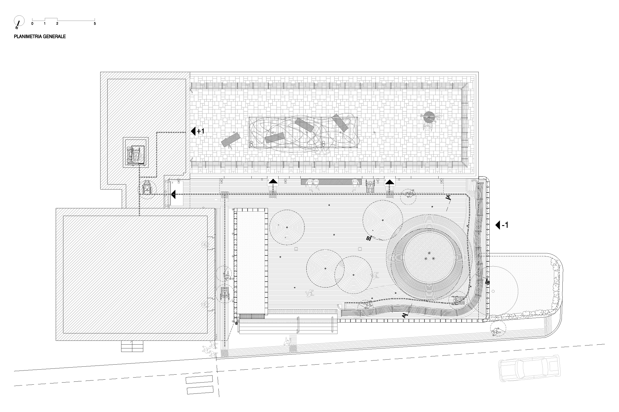 due terrazze: progetto urbano e di design per la realizzazione degli spazi esterni del Centro Sociale Adamo Besozzi a Castione della Presolana