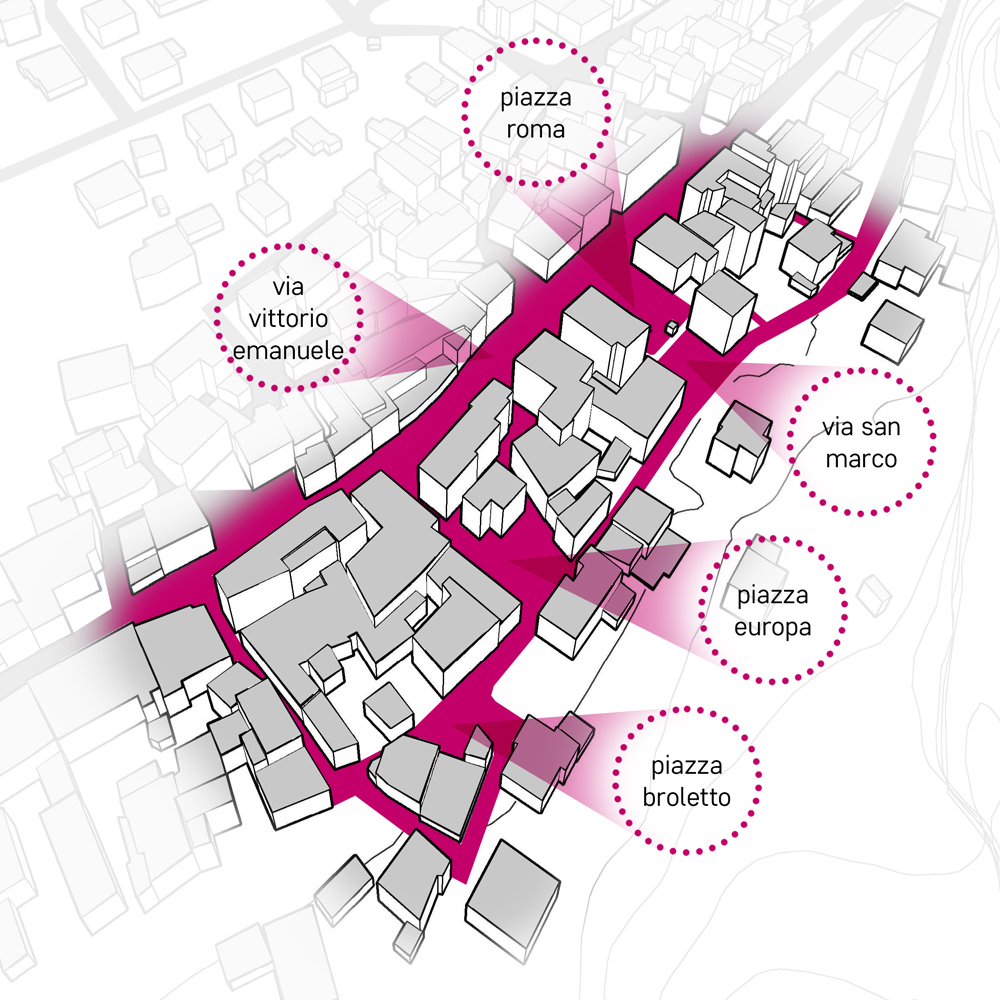 progetto urbano per il rinnovo del centro storico di Castione della Presolana