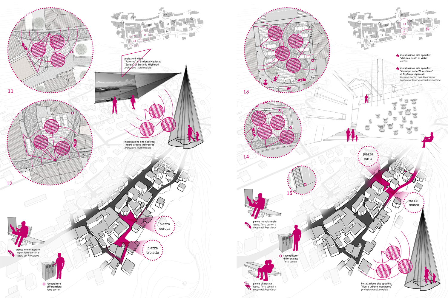 progetto urbano per il rinnovo del centro storico di Castione della Presolana