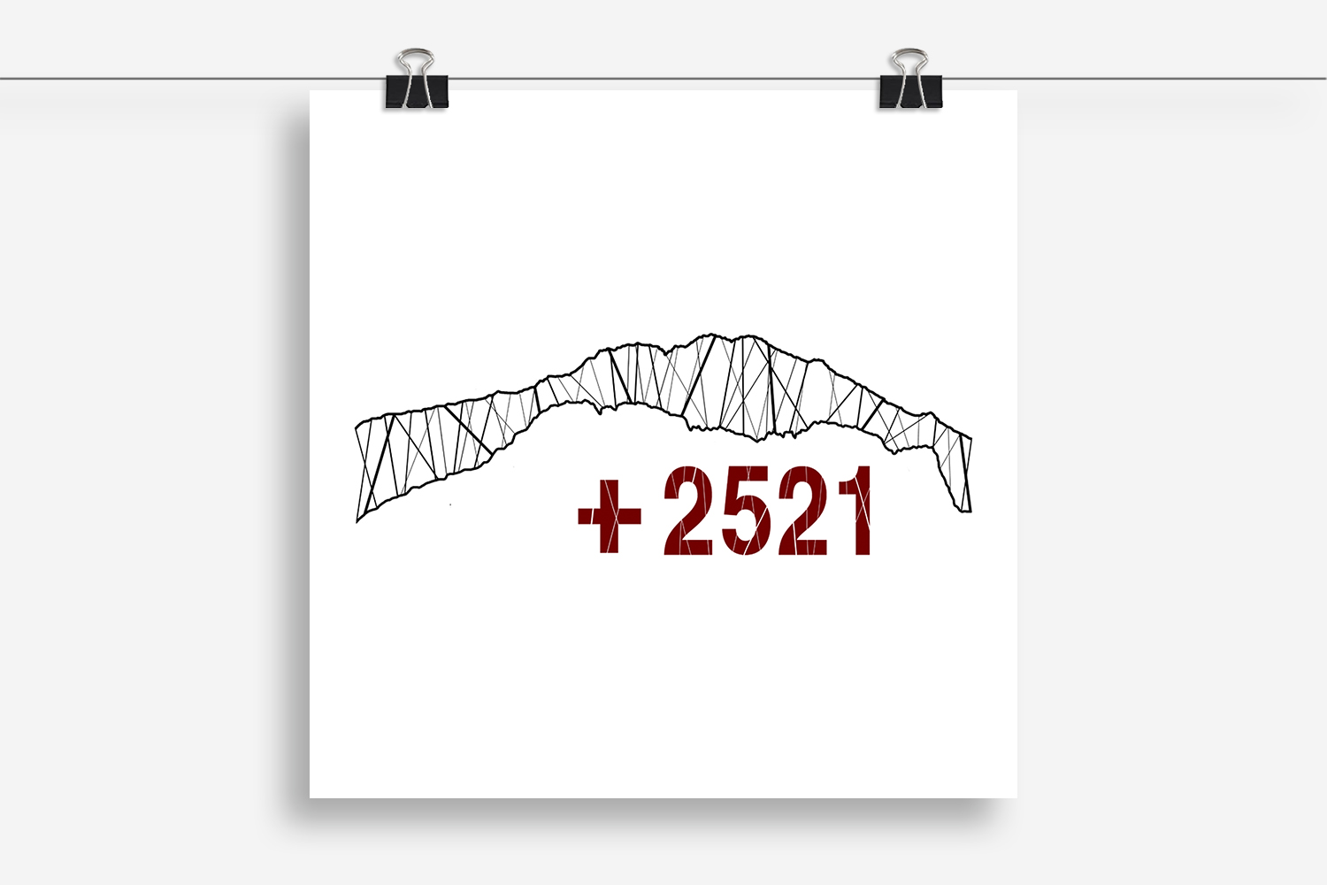 +2521: progetto grafico per la realizzazione di magliette allo scopo di raccogliere fondi per il sostegno alla riqualificazione dei sentieri della Presolana