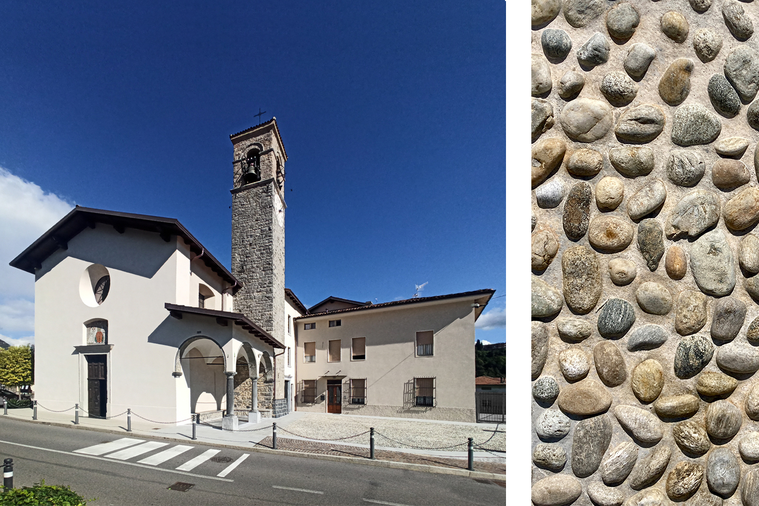 san maurizio: progetto di restauro per la sistemazione del sagrato, delle facciate, delle coperture e della torre campanaria della Chiesa di San Maurizio e della casa parrocchiale per la Parrocchia di Colzate.