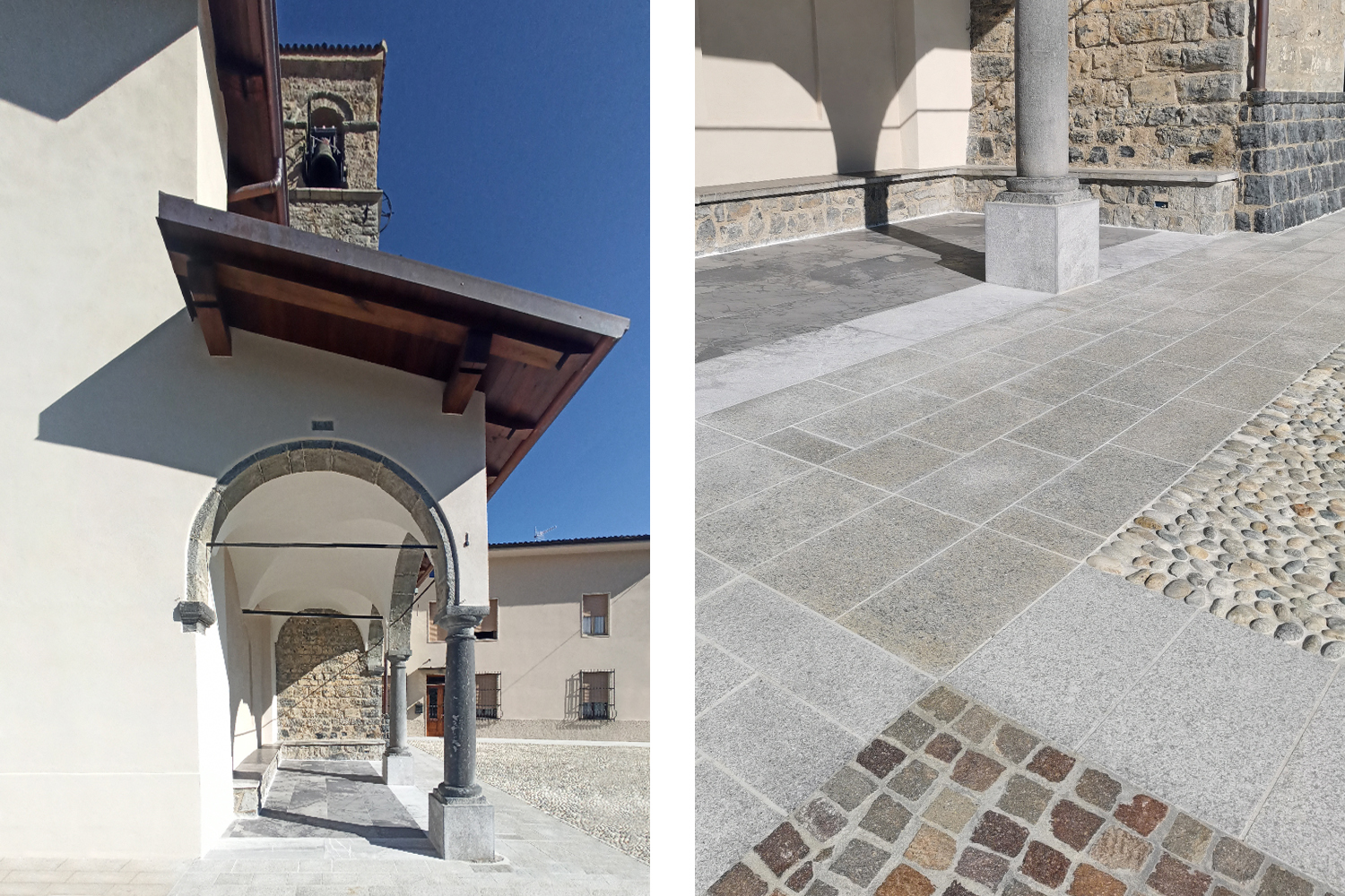 san maurizio: progetto di restauro per la sistemazione del sagrato, delle facciate, delle coperture e della torre campanaria della Chiesa di San Maurizio e della casa parrocchiale per la Parrocchia di Colzate.